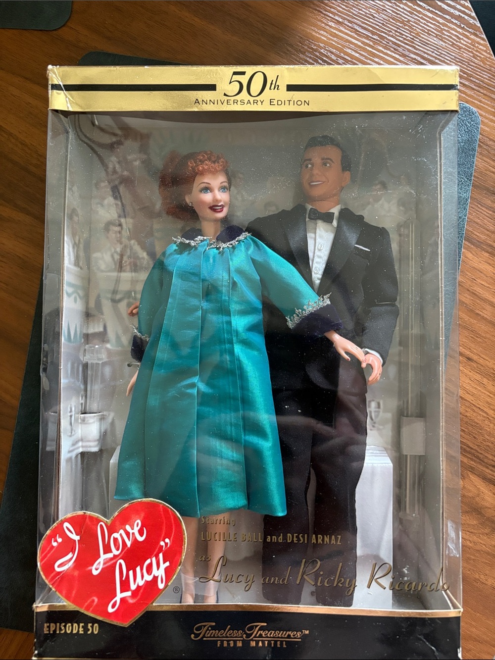 Mattel I Love Lucy 50th Anniversary Lucy in Teal Dress & Ricky Doll